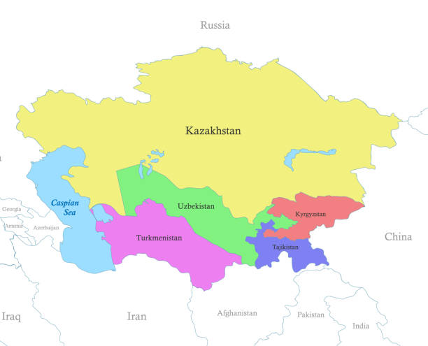 Image of Central Asian map.